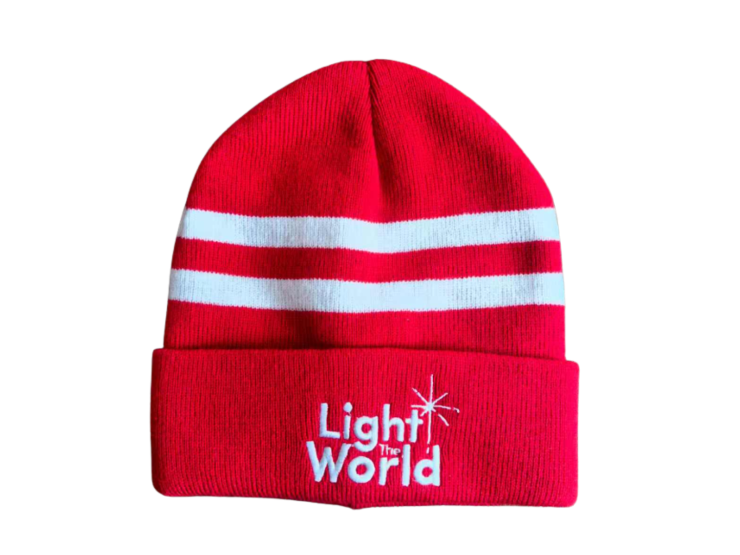 BRIGHT RED - LTW Striped Beanie