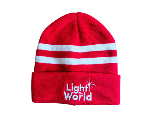 BRIGHT RED - LTW Striped Beanie